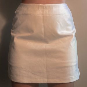 white skirt with shorts under